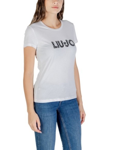 T-Shirt Liu Jo Femme – Blanc, imprimé moderne et coton premium