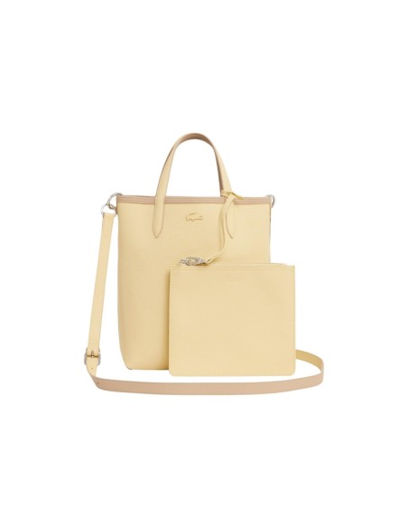 Lacoste Sac Femme – Beige, cuir premium et bandoulière élégante