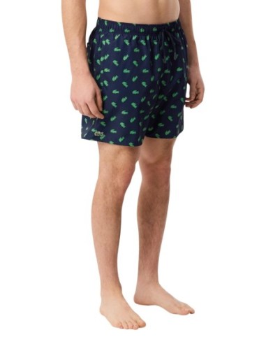 Lacoste Maillot de Bain Homme – Bleu, imprimé moderne et séchage rapide