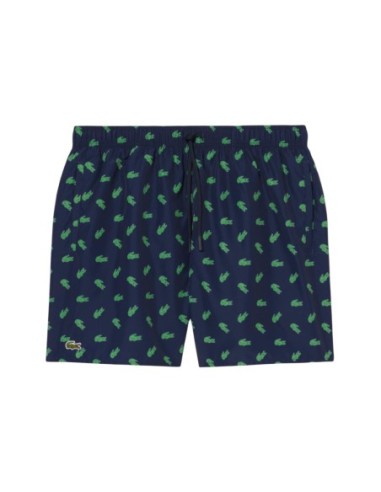 Lacoste Maillot de Bain Homme – Bleu, imprimé moderne et séchage rapide