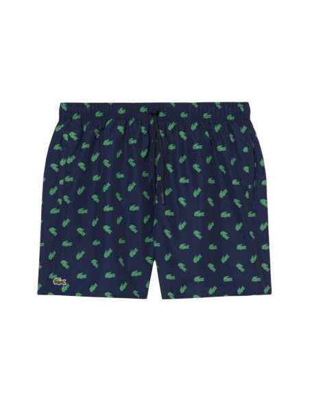 Lacoste Maillot de Bain Homme – Bleu, imprimé moderne et séchage rapide