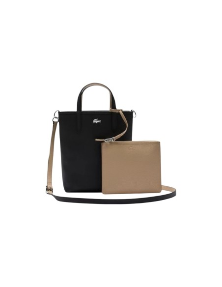 Lacoste Sac Femme – Noir, cuir premium et bandoulière pratique