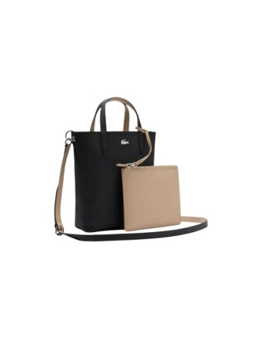 Lacoste Sac Femme – Noir, cuir premium et bandoulière pratique