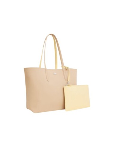 Lacoste Sac Femme – Beige, cuir premium et style lumineux