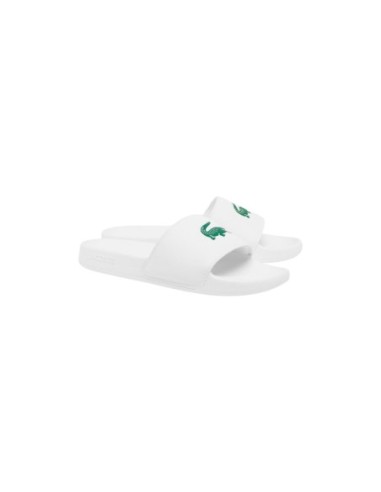 Lacoste Mules Femme – Blanc, style graphique et confort estival