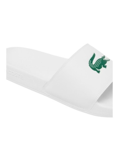 Lacoste Mules Femme – Blanc, style graphique et confort estival