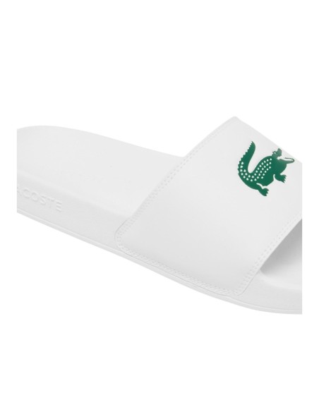 Lacoste Mules Femme – Blanc, style graphique et confort estival