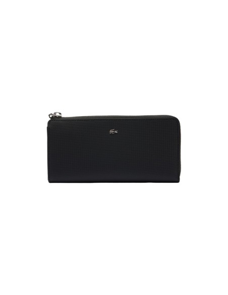 Lacoste Portefeuille Femme – Noir, format long et style premium