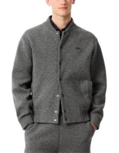 Lacoste Cardigan Homme – Gris, maille premium et style raffiné