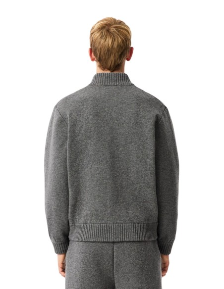 Lacoste Cardigan Homme – Gris, maille premium et style raffiné