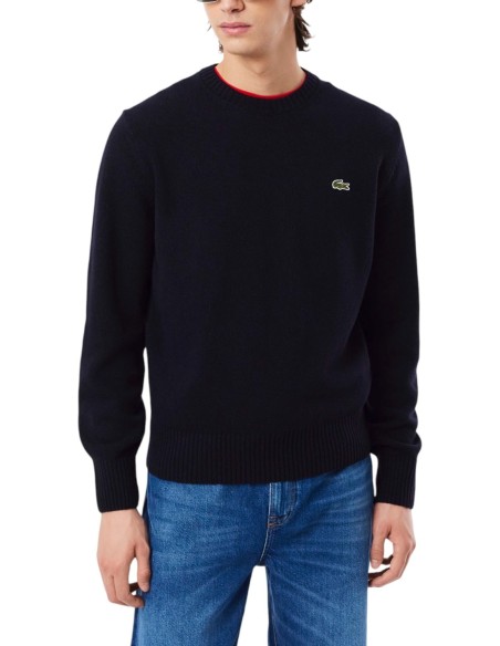 Lacoste Pull Homme – Bleu, laine premium et élégance moderne