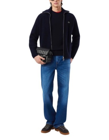 Lacoste Pull Homme – Bleu, laine premium et élégance moderne