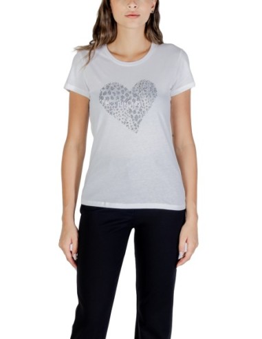 Liu Jo T-Shirt Femme – Blanc, imprimé moderne et style féminin