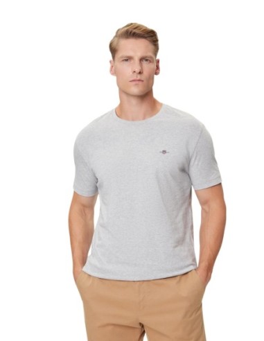 Gant T-Shirt Homme – Gris, style moderne et coton doux