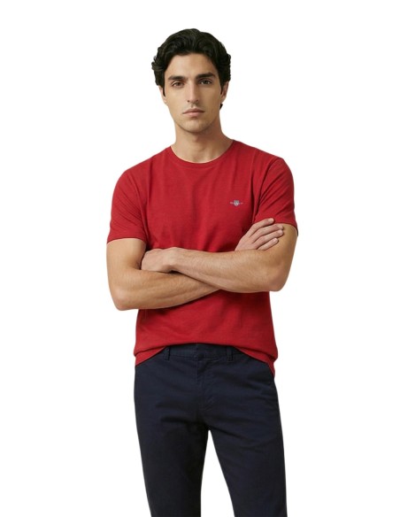 Gant T-Shirt Homme – Rouge, coton doux et style moderne