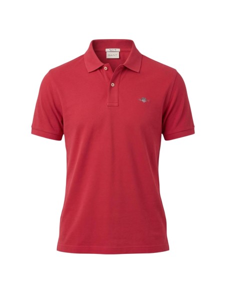 Gant Polo Homme – Rouge, style dynamique et confort stretch