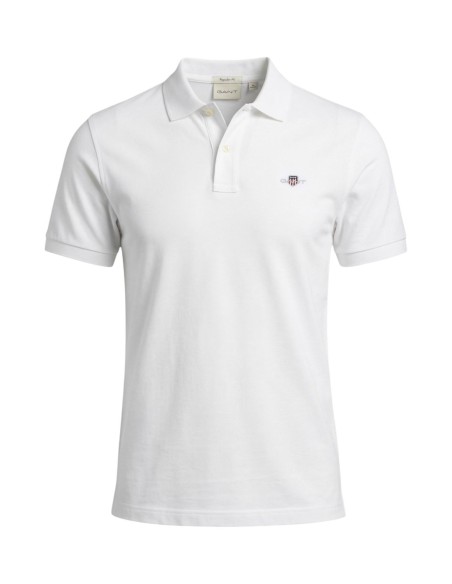 Gant Polo Homme – Blanc, style moderne et confort stretch