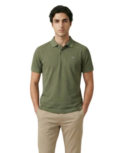 Gant Polo Homme – Vert, coupe moderne et confort stretch