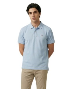 Gant Polo Homme – Bleu azur, coupe moderne et confort stretch