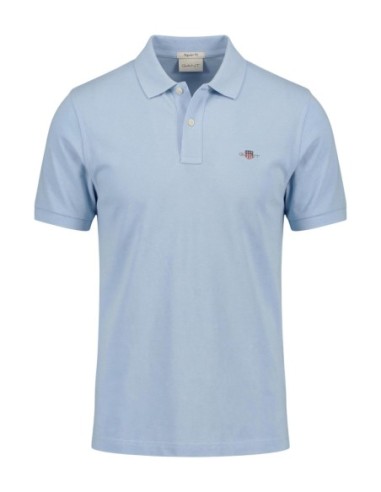 Gant Polo Homme – Bleu azur, coupe moderne et confort stretch