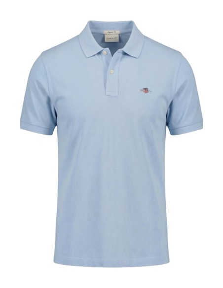 Gant Polo Homme – Bleu azur, coupe moderne et confort stretch