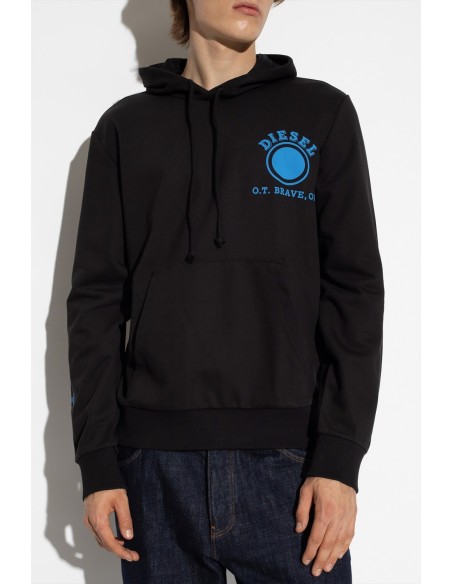 Diesel Sweatshirt Homme – Noir, capuche et style urbain