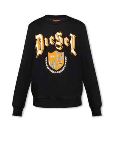 Diesel Sweatshirt Homme – Noir, imprimé graphique et confort moderne
