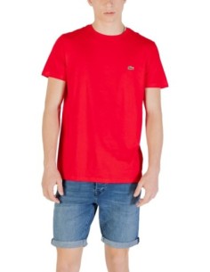 Lacoste T-Shirt Homme – Rouge, style iconique et coton doux