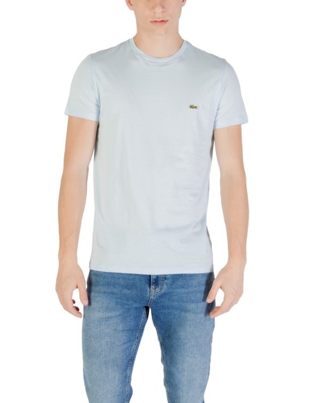 Lacoste T-Shirt Homme – Bleu azur, coton doux et style iconique