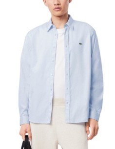 Lacoste Chemise Homme – Bleu azur, coton premium et coupe classique