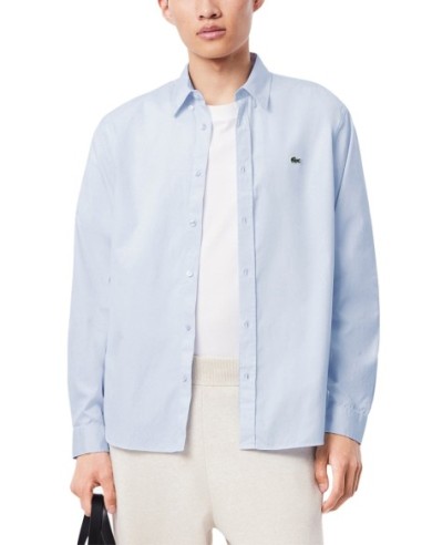 Lacoste Chemise Homme – Bleu azur, coton premium et coupe classique