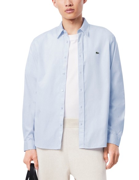 Lacoste Chemise Homme – Bleu azur, coton premium et coupe classique