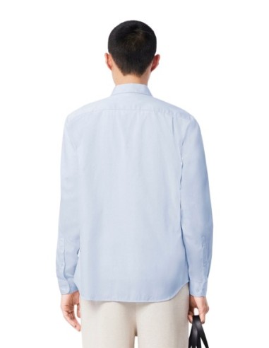Lacoste Chemise Homme – Bleu azur, coton premium et coupe classique