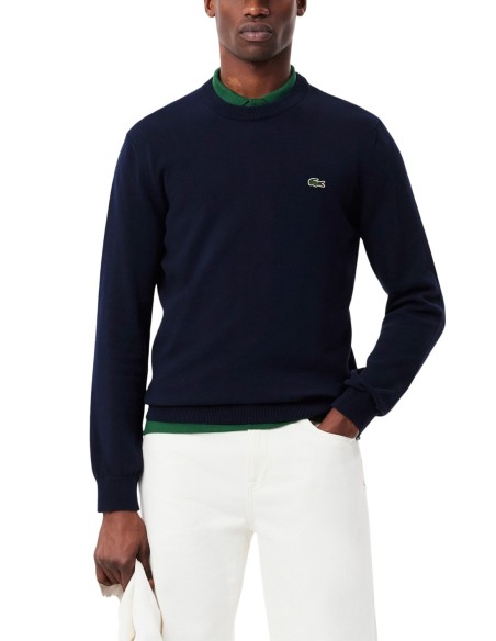 Lacoste Pull Homme – Bleu, maille premium et style épuré