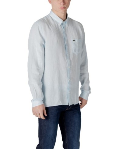 Lacoste Chemise Homme – Bleu azur, lin premium et élégance estivale