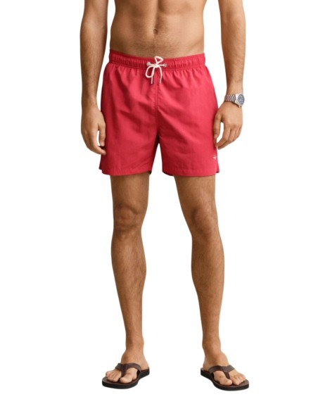 Gant Maillot de Bain Homme – Rouge, style sportif et séchage rapide