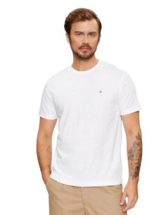 Gant T-Shirt Homme – Blanc, coton doux et style essentiel