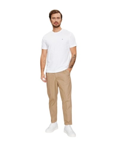 Gant T-Shirt Homme – Blanc, coton doux et style essentiel