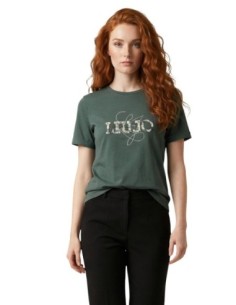 Liu Jo T-Shirt Femme – Vert, imprimé moderne et coupe féminine