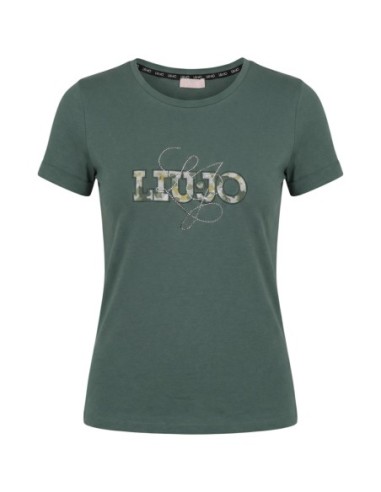Liu Jo T-Shirt Femme – Vert, imprimé moderne et coupe féminine
