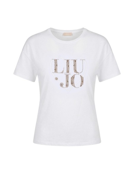 Liu Jo T-Shirt Femme – Blanc, imprimé moderne et style féminin