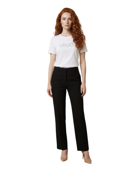 Liu Jo T-Shirt Femme – Beige, strass et style lumineux