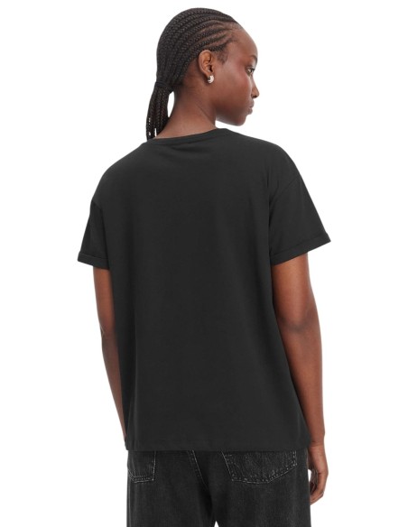 Liu Jo T-Shirt Femme – Noir, poche décorative et style moderne