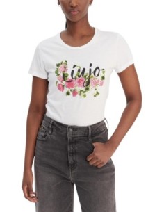Liu Jo T-Shirt Femme – Blanc, imprimé moderne et coupe féminine