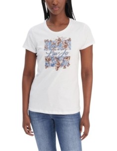 Liu Jo T-Shirt Femme – Blanc, imprimé moderne et style féminin