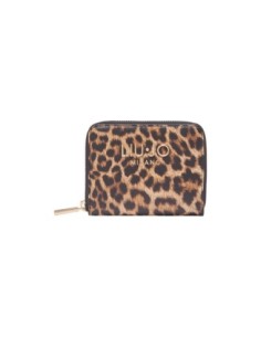 Liu Jo Portefeuille Femme – Marron, motif léopard et format compact