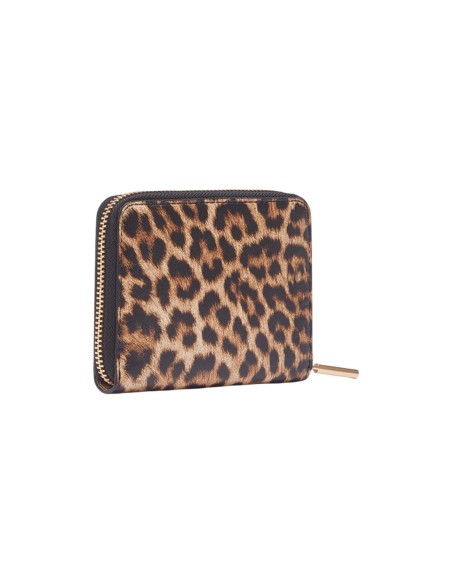 Liu Jo Portefeuille Femme – Marron, motif léopard et format compact
