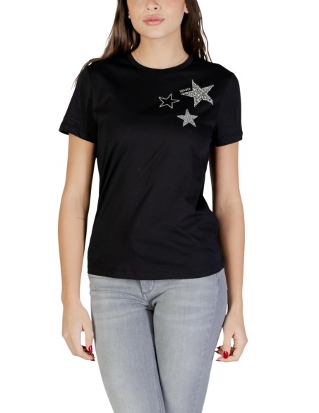 Liu Jo T-Shirt Femme – Noir, style moderne et coupe épurée