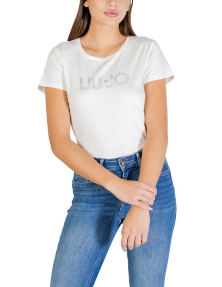 Liu Jo T-Shirt Femme – Blanc, imprimé moderne et style féminin