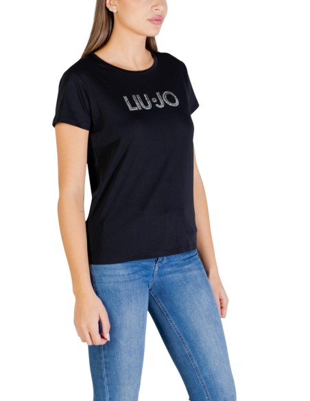 Liu Jo T-Shirt Femme – Noir, coupe moderne et confort coton